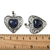 Natural Sodalite Peach Love Heart Pendants G-G158-01P-3