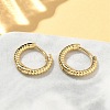 Textured Brass Hoop Earrings EJEW-A132-13G-3