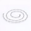 304 Stainless Steel Figaro Chain Necklaces NJEW-F227-03-01-1