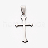 Tarnish Resistant Cool Boy 201 Stainless Steel Cross Pendants STAS-F010B-59-1