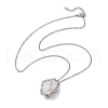 Crystal Stone Cage Pendant Necklaces NJEW-JN04757-02-2