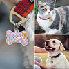  2Pcs 2 Styles Cat/Heart/Dog Bone Shape DIY Pendant Silicone Molds DIY-TA0005-61-16