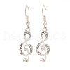 Musical Note Rhinestone Asymmetrical Earrings PW-WG64156-01-1