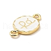 Brass with Enamel Connector Charms KK-G416-56G-01-3