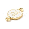 Brass with Enamel Connector Charms KK-G416-56G-01-3