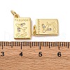 Brass Micro Pave Cubic Zirconia Pendants KK-P308-54G-3
