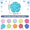ARRICRAFT 60Pcs 10 Colors UV Plating Iridescent Acrylic Beads MACR-AR0001-23-2