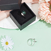 Anti-Tarnish Beebeecraft 1Pc Leaf Shape Rhodium Plated 925 Sterling Silver Open Cuff Ring Components STER-BBC0006-28-4