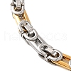 201 Stainless Steel Byzantine Chain Bracelets BJEW-B078-107GP-2