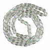 Electroplate Transparent Glass Beads Strands EGLA-N002-32-C09-2