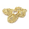 Rack Plating Brass Cubic Zirconia Pendants KK-M267-07G-2