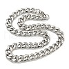 201 Stainless Steel Curb Chain Necklaces NJEW-Q336-12A-P-4