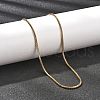 2MM 304 Stainless Steel Square Snake Chain Necklaces for Women NJEW-B131-01B-G-1