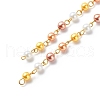 Handmade Glass Pearl Round Beaded Chains AJEW-SZ0002-40E-2