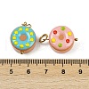 304 Stainless Steel with Handmade Lampwork Pendants STAS-Q352-01G-3