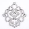 Tarnish Resistant 304 Stainless Steel Filigree Pendants STAS-S044-054-1
