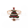Christmas Alloy Rhinestone Napkin Rings XMAS-PW0001-284B-1