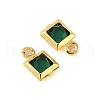 Rack Plating Brass Glass Pendants KK-S385-02G-02-2