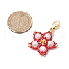 Glass Seed Beads Pendant Decorations HJEW-MZ00170-04-3