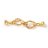 Brass Fold Over Clasps KK-U016-14G-1