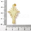 Brass Micro Pave Clear Cubic Zirconia Pendants KK-A212-11A-G-3