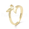 Brass Open Cuff Rings for Women RJEW-A028-04G-1