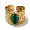 Ion Plating(IP) 304 Stainless Steel Open Cuff Rings STAS-Z060-16G-01-2