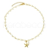 304 Stainless Steel Starfish Charms Necklace NJEW-JN04917-4