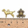 Tibetan Style Alloy Puppy Pendants TIBEP-MSMC021-28-4