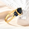 Brass Micro Pave Cubic Zirconia Cuff Rings for Women RJEW-F181-10G-4