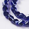 Electroplate Glass Beads Strands EGLA-E057-04B-4