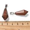 Natural Mahogany Obsidian Pointed Pendants G-B127-15P-02-3