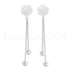 925 Sterling Silver Stud Earrings EJEW-P296-03P-1