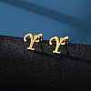 201 Stainless Steel Stud Earrings WG24A34-25-1