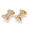 Brass Micro Pave Cubic Zirconia Pendants KK-N254-06G-I-2