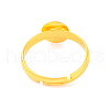 Golden Color Adjustable Brass Ring Components X-EC541-G-3