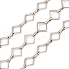 Rack Plating Rhombus Brass Link Chains CHC-M026-01P-01-1