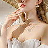 HOBBIESAY 50Pcs 2 Colors Alloy Rhinestone Pendants FIND-HY0003-88-7