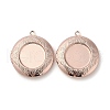 Brass Locket Pendants KK-K277-08RG-1