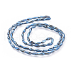 Electroplate Transparent Glass Beads Strands EGLA-L015-FR-A03-3