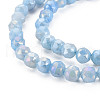Electroplate Glass Beads Strands EGLA-T008-025G-3