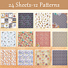 24Pcs 12 Styles Scrapbook Paper Pads DIY-WH0028-48B-6