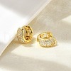 Brass Micro Pave Cubic Zirconia Hoop Earrings EJEW-D311-078G-2