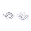 Brass Micro Pave Cubic Zirconia Links ZIRC-L070-15P-2