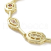 Brass Link Chain Bracelets BJEW-D039-34G-02-2