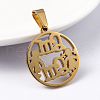 304 Stainless Steel Pendants STAS-D422-39-1
