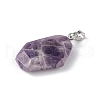 Natural Amethyst Pendants G-F739-03P-01-4