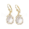 Glass Leverback Earring EJEW-C077-02KCG-01-1