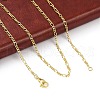 Brass Figaro Chains Necklace for Women NJEW-P265-28G-3