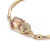 Golden Tone Brass Link Bracelets BJEW-L639-14A-2